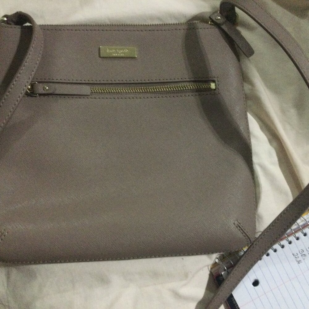 kate spade taupe crossbody bag